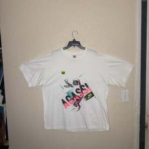 Vintage 90s Nike Andre Agassi Tennis T-Shirt. Single Stitch.  Size XL
